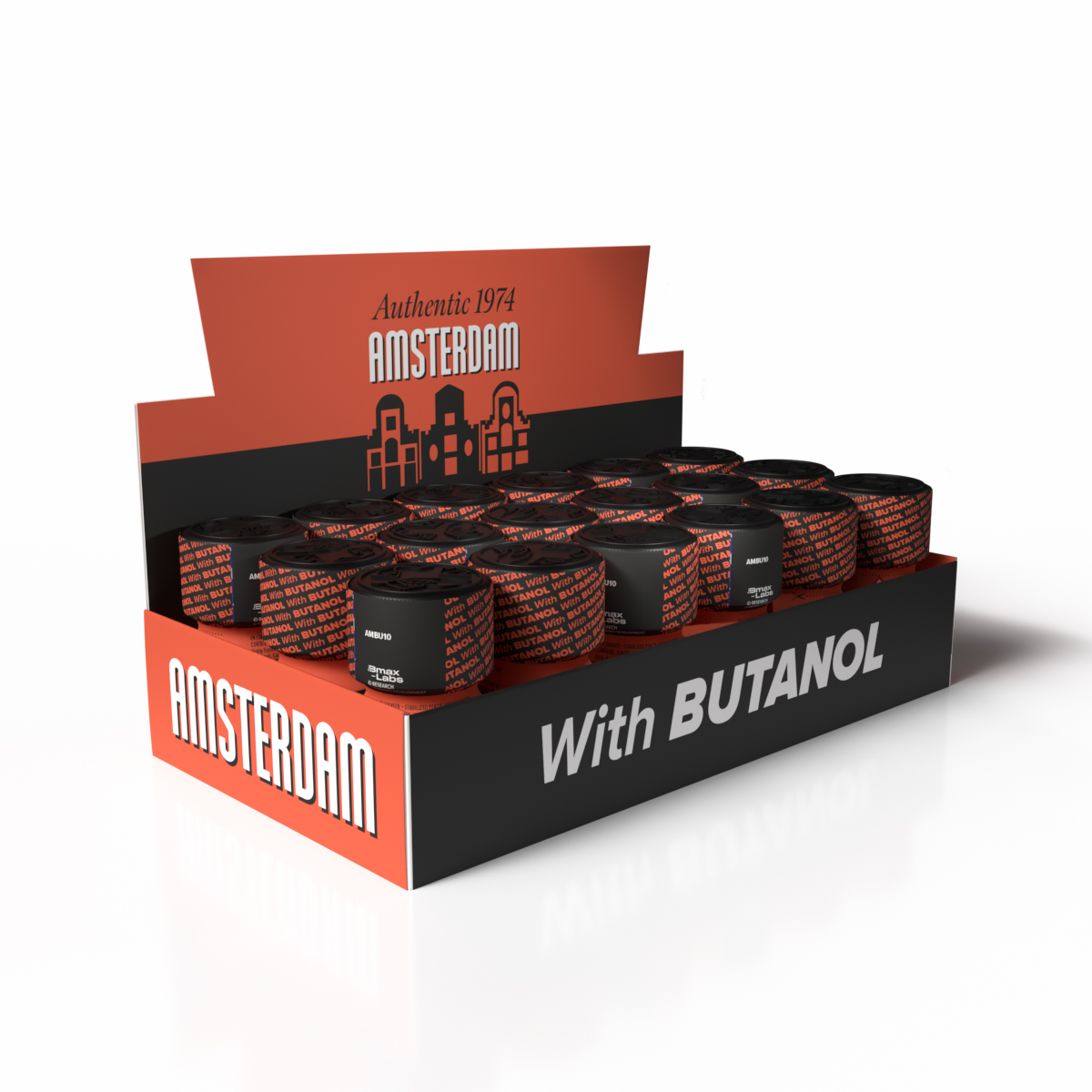 Présentoir Amsterdam With Butanol — tray 18 pièces