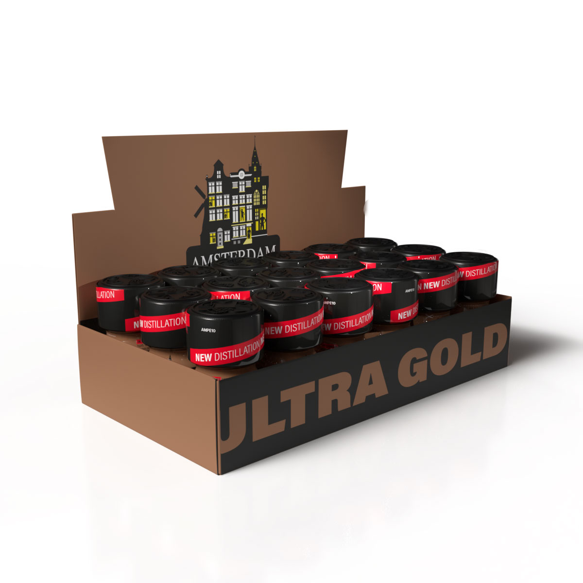 Présentoir Amsterdam Ultra Gold — tray 18 pièces