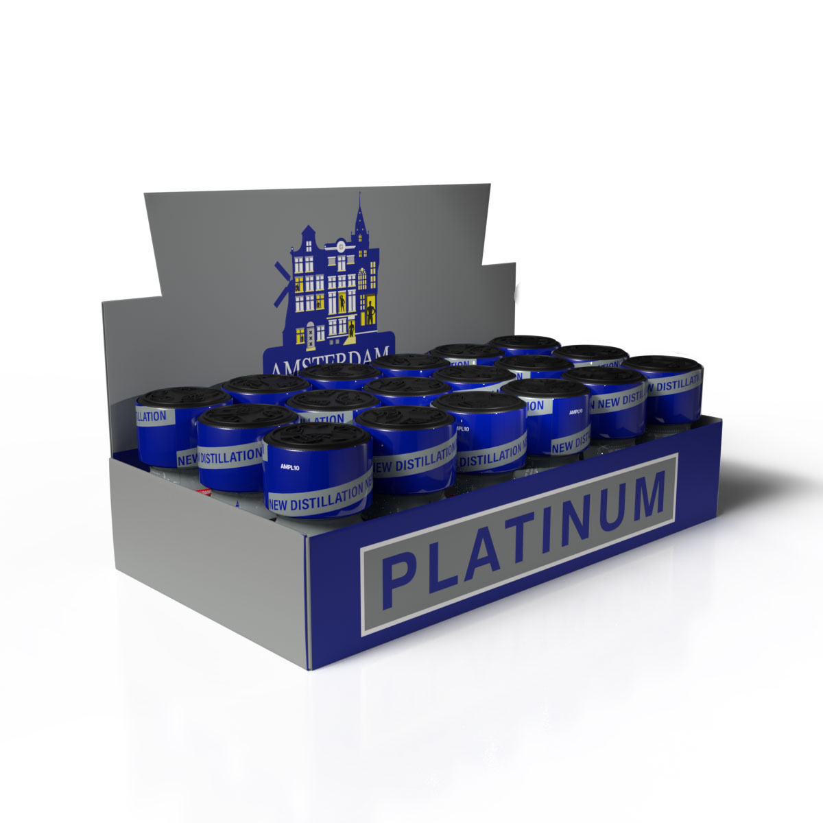 Présentoir Amsterdam Platinum — tray 18 pièces