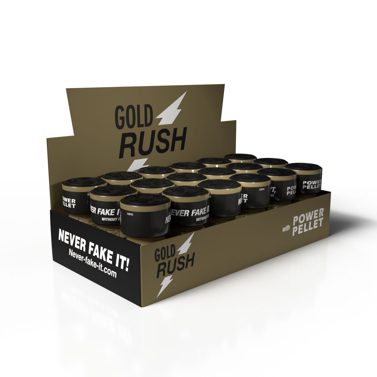 Présentoir Gold Rush — tray 18 pièces