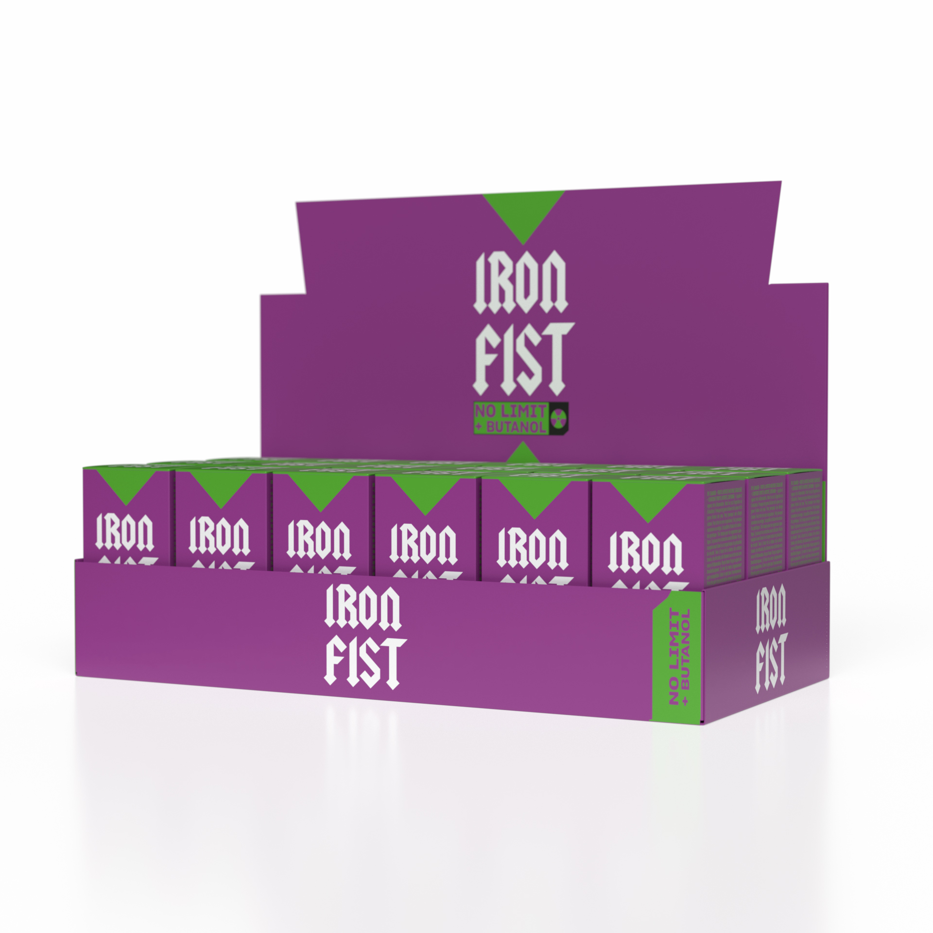 Présentoir Iron Fist No Limit Butanol — tray 18 pièces