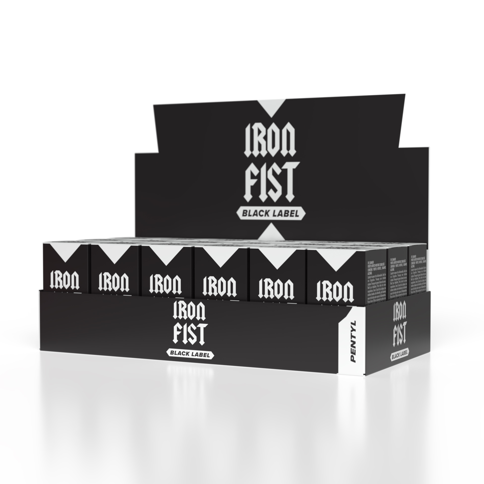 Présentoir Iron Fist Black Label — tray 18 pièces