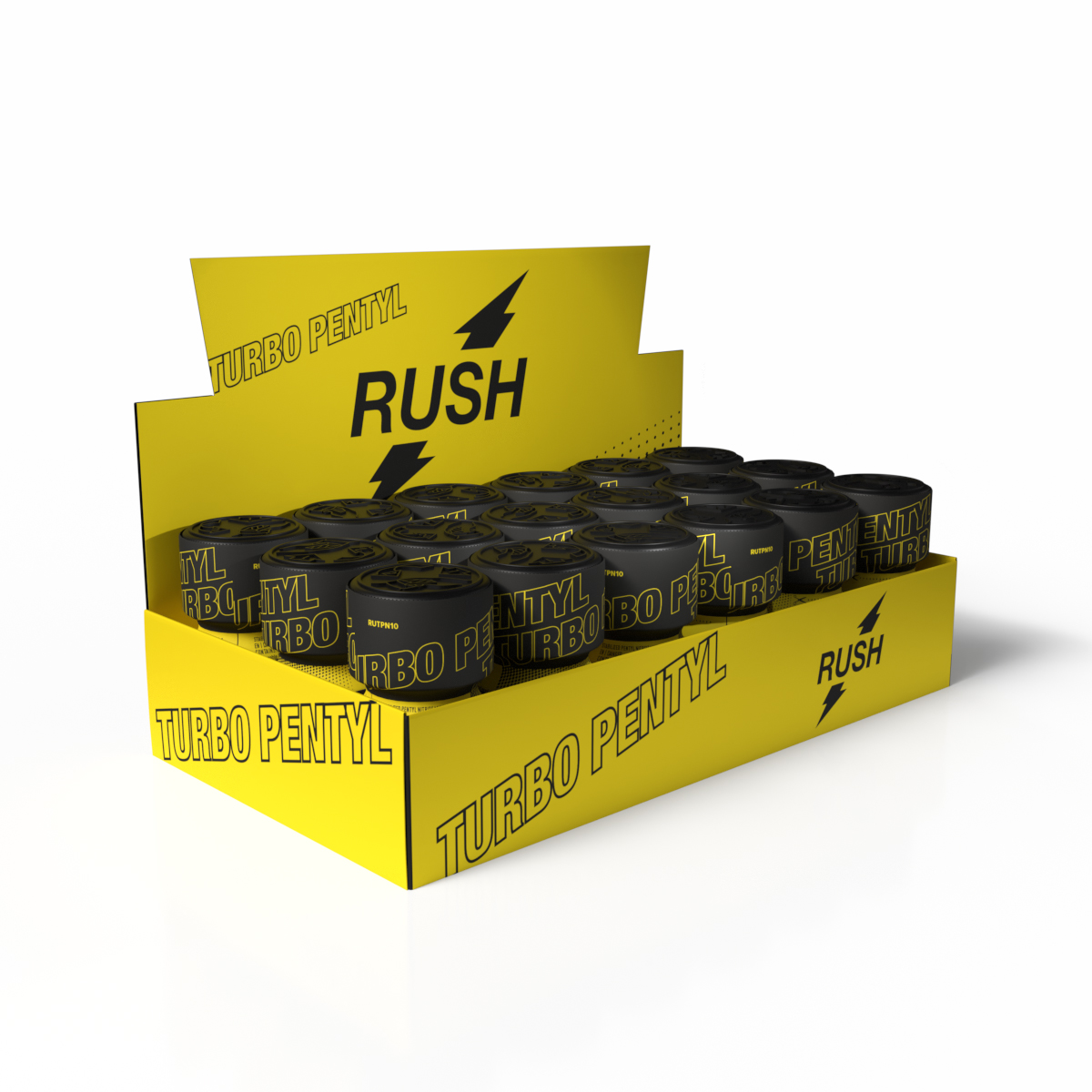 Présentoir Rush Turbo Pentyl — tray 18 pièces