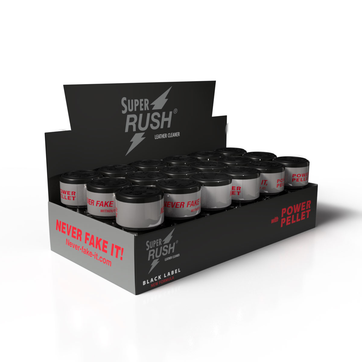 Présentoir Super Rush Black Label — tray 18 pièces
